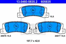 Тормозные колодки дисковые ATE 13.0460-5835.2