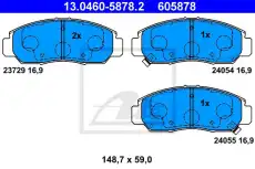 Тормозные колодки дисковые ATE 13.0460-5878.2