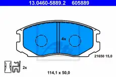 Тормозные колодки дисковые передняя ось ATE 13.0460-5889.2