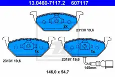 Тормозные колодки дисковые ATE 13.0460-7117.2