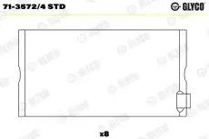 вкладыши PL ! \MB T2 3.8D-4.0TDi OM314/OM364 66> std (4) 71-3572/4 STD GLYCO