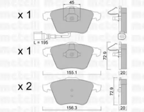 Тормозные колодки дисковые METELLI 22-0549-4