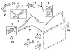 Уплотнитель двери HONDA 72146TR0A91