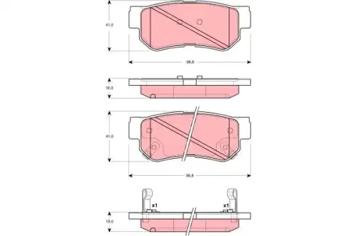 Тормозные колодки дисковые TRW GDB3282