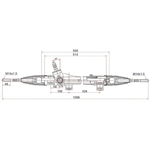Рулевая рейка SAT ST-45510-02050