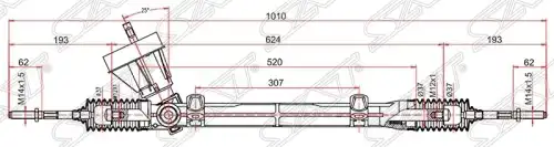 Рулевая рейка SAT ST-60 01 547 612