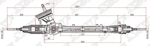 Рулевая рейка SAT ST-48001-EM02A