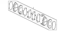 Тормозные колодки дисковые HONDA 45022S2AE10