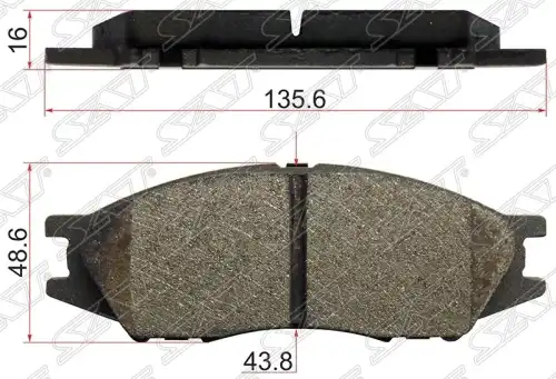 Тормозные колодки дисковые SAT ST-AY040-NS053