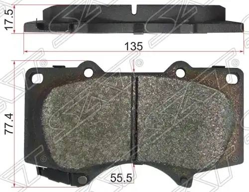 Тормозные колодки дисковые SAT ST-04465-60210