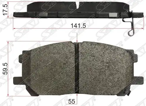 Тормозные колодки дисковые SAT ST-04465-48080