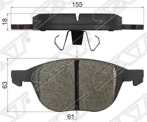 Тормозные колодки дисковые SAT ST-BPYK-33-23ZA
