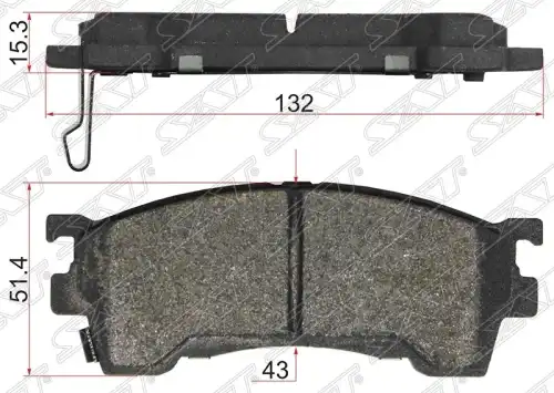 Тормозные колодки дисковые SAT ST-BLYM-33-23Z