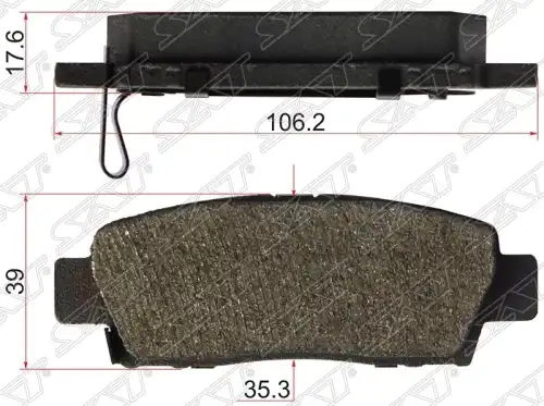 Тормозные колодки дисковые SAT ST-04466-22160
