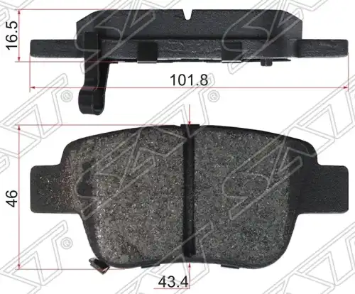Тормозные колодки дисковые SAT ST-04466-05010