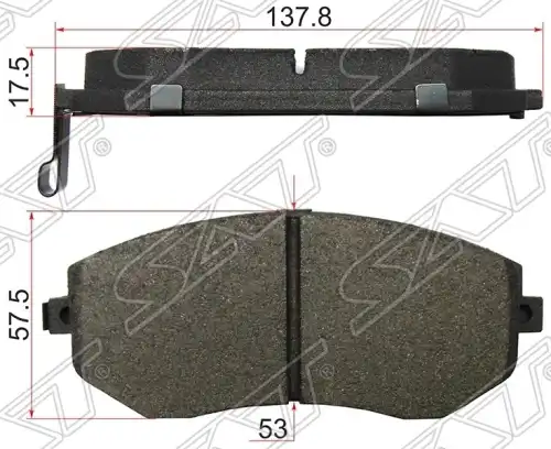 Тормозные колодки дисковые SAT ST-26296-FG000