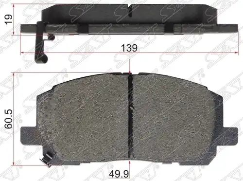 Тормозные колодки дисковые SAT ST-04465-48030
