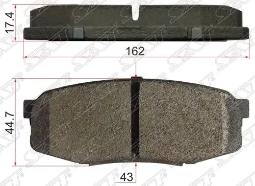 Тормозные колодки дисковые SAT ST-04466-60120