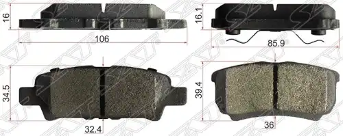 Тормозные колодки дисковые SAT ST-4605A479