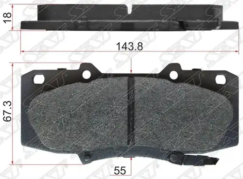 Тормозные колодки дисковые SAT ST-04465-0K340