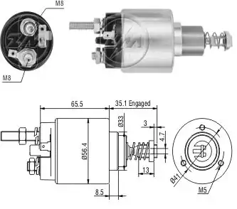 Втягивающее реле ZM476 ZM