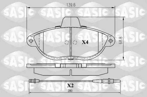 Тормозные колодки дисковые SASIC 6210027