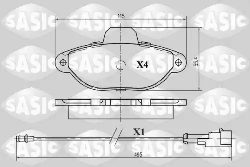 Тормозные колодки дисковые SASIC 6216010