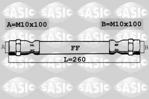 шланг тормозной задн. MB 6606100 SASIC