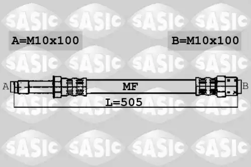 шланг тормозной перед. MB 6606111 SASIC