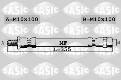 шланг тормозной задн. MB 6606123 SASIC