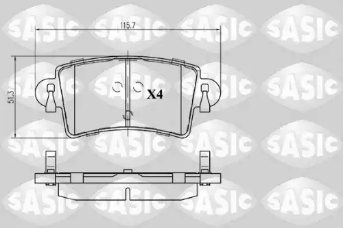 Тормозные колодки дисковые SASIC 6214013