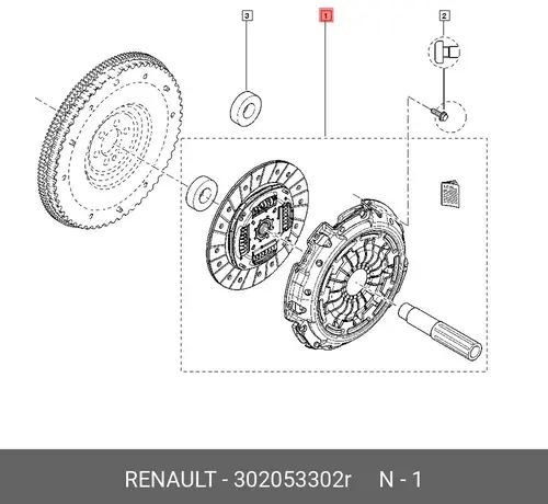 Комплект сцепления 302053302R RENAULT