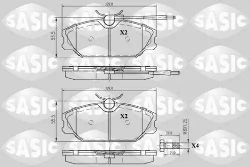 Тормозные колодки дисковые SASIC 6214002