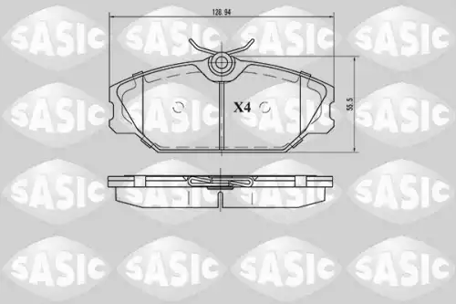 Тормозные колодки дисковые SASIC 6214008