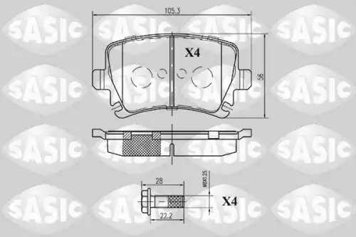 Тормозные колодки дисковые SASIC 6216003