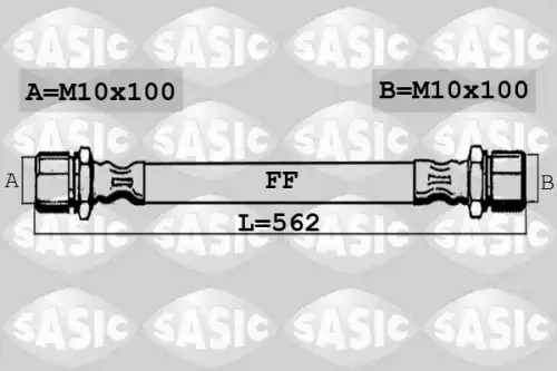 шланг тормозной перед. Audi 6606203 SASIC