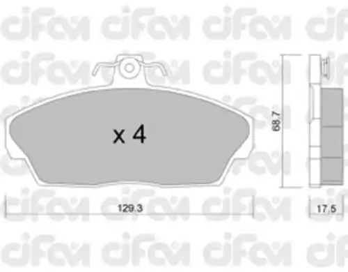 Тормозные колодки дисковые CIFAM 822-174-1