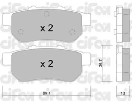 Тормозные колодки дисковые CIFAM 822-176-0