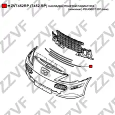 Решетка радиатора ZZVF ZV7452RP