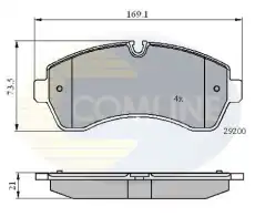 Тормозные колодки дисковые COMLINE CBP01569