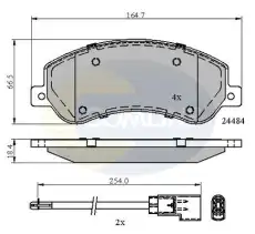 Тормозные колодки дисковые COMLINE CBP21512