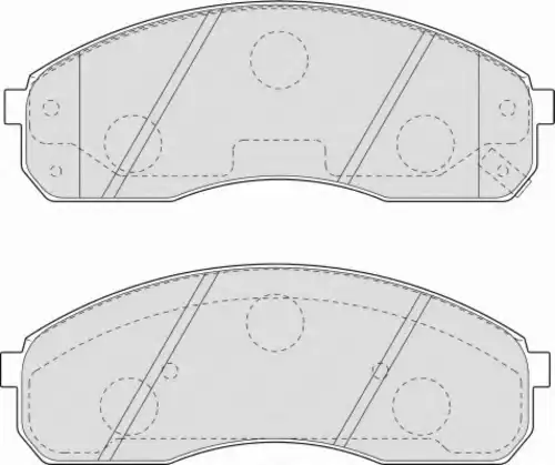Тормозные колодки дисковые передняя ось FERODO FDB1595
