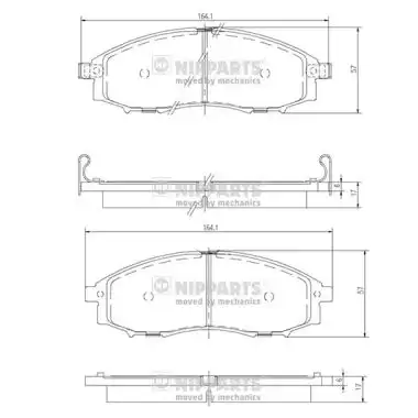 Тормозные колодки дисковые NIPPARTS J3601088