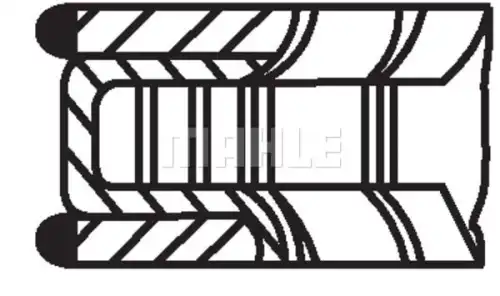 Кольца поршневые MAHLE 013 04 N0