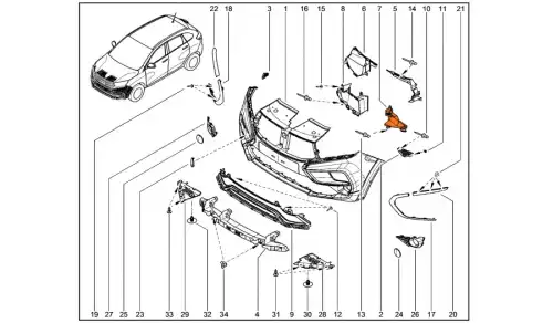 Решетка бампера LADA 628171057R