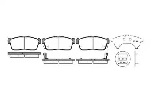 Тормозные колодки дисковые WOKING P6243.02