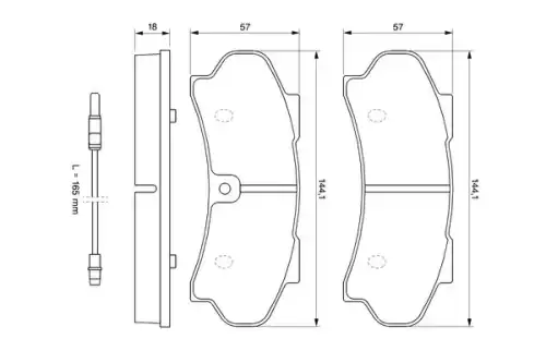 Тормозные колодки дисковые BOSCH 0 986 424 046