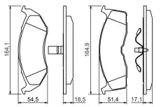Тормозные колодки дисковые BOSCH 0 986 424 363