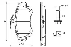 Тормозные колодки дисковые BOSCH 0 986 424 541