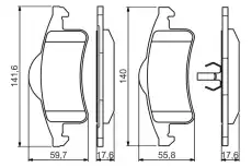 Тормозные колодки дисковые BOSCH 0 986 424 665